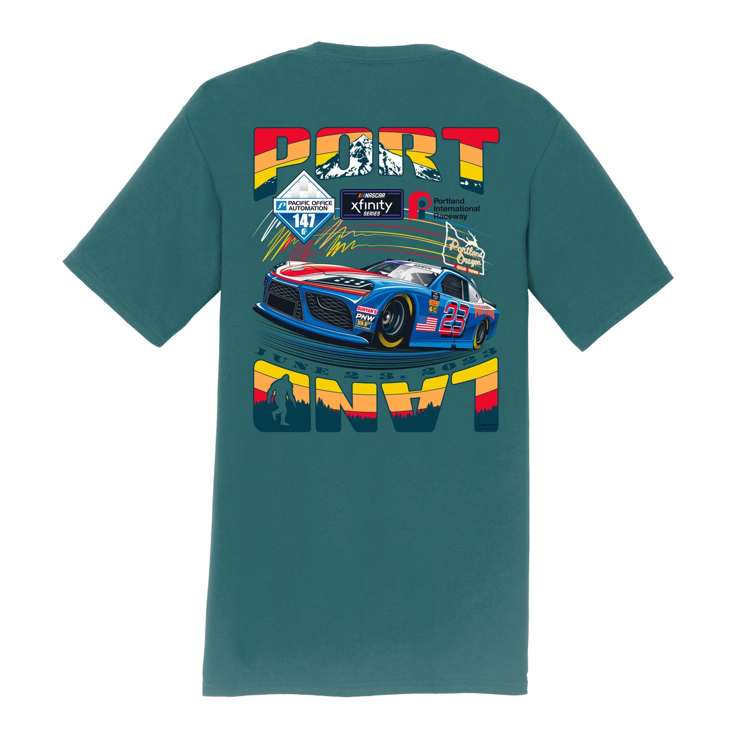 2023 NASCAR Xfinity POA 147 Event Tee - Marine Green