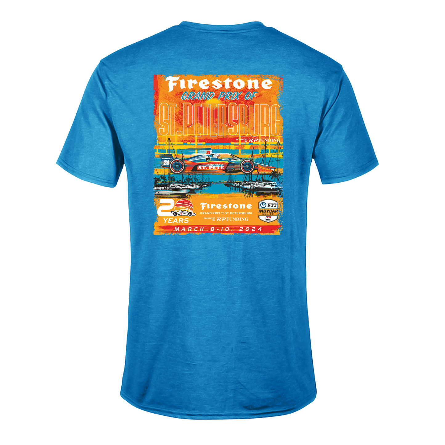 2024 Firestone Grand Prix Poster Tee - Turquoise