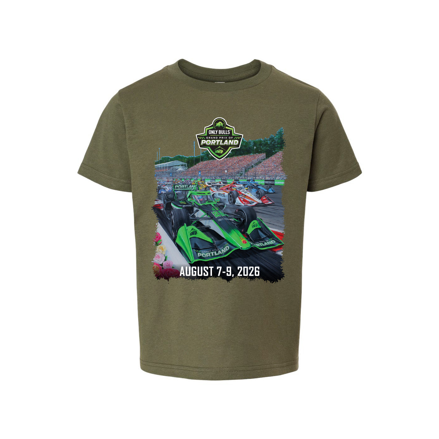 2026 Grand Prix of Portland Youth Tee - Military Green