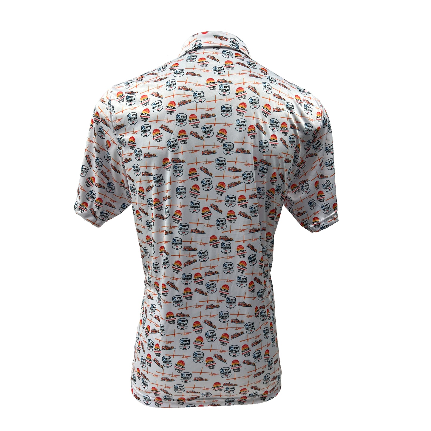Firestone Grand Prix All-Over Print Polo - White