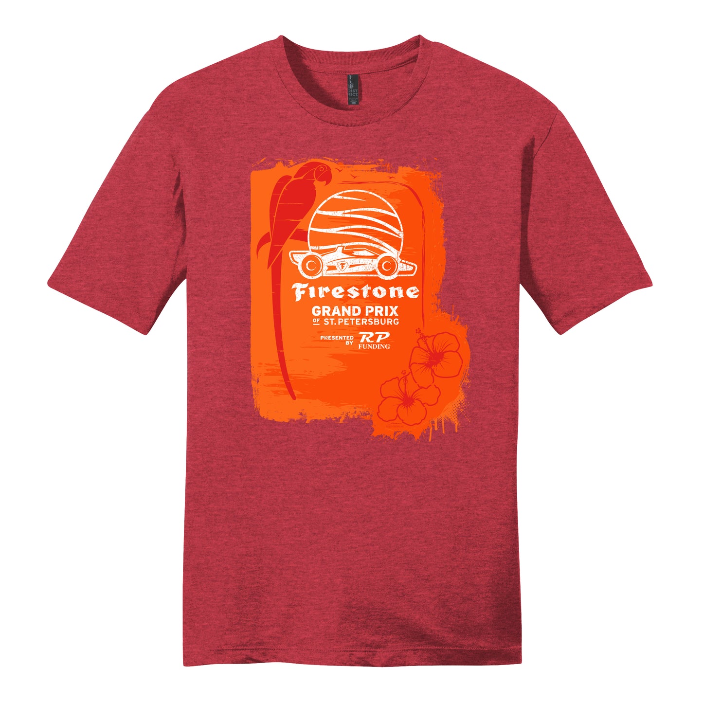 2023 Firestone Grand Prix Distressed Logo Tee - Heather Red