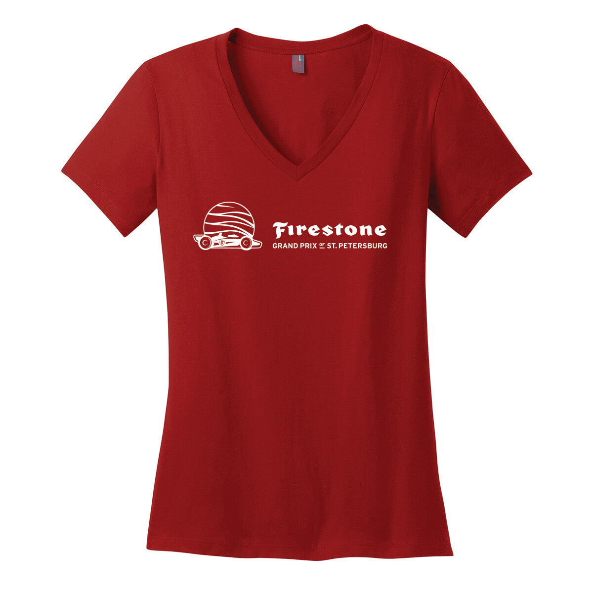 Firestone Grand Prix of St Pete Ladies V-Neck Tee - Red