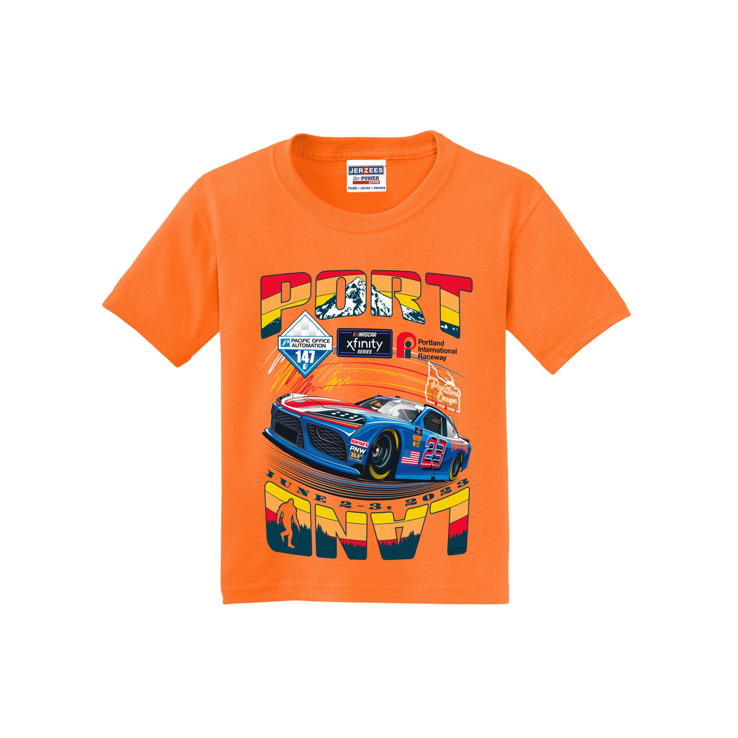2023 NASCAR Xfinity POA 147 Kids Event Tee - Orange
