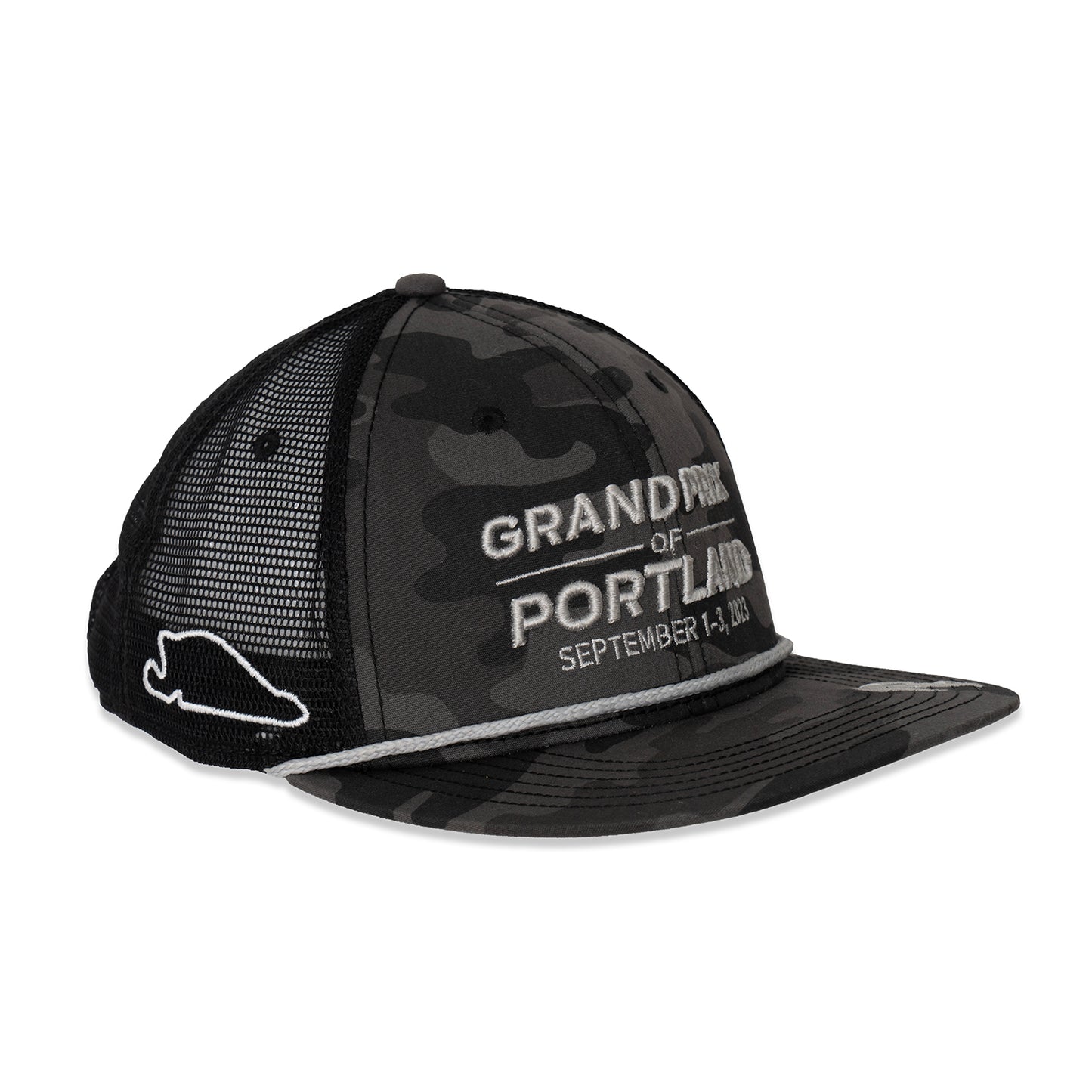 2023 Grand Prix of Portland Flat Bill Hat - Black Camo