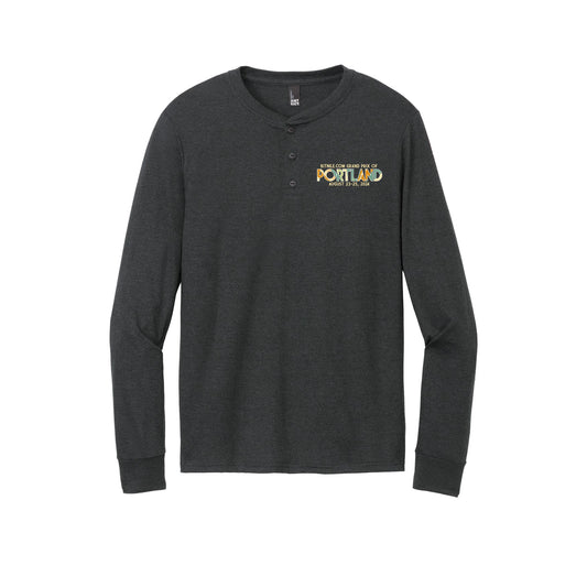 2024 Grand Prix of Portland Long Sleeve Henley - Black