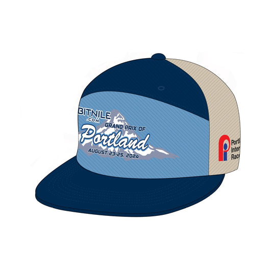 2024 Grand Prix of Portland Flatbill Hat - Navy/Light Blue