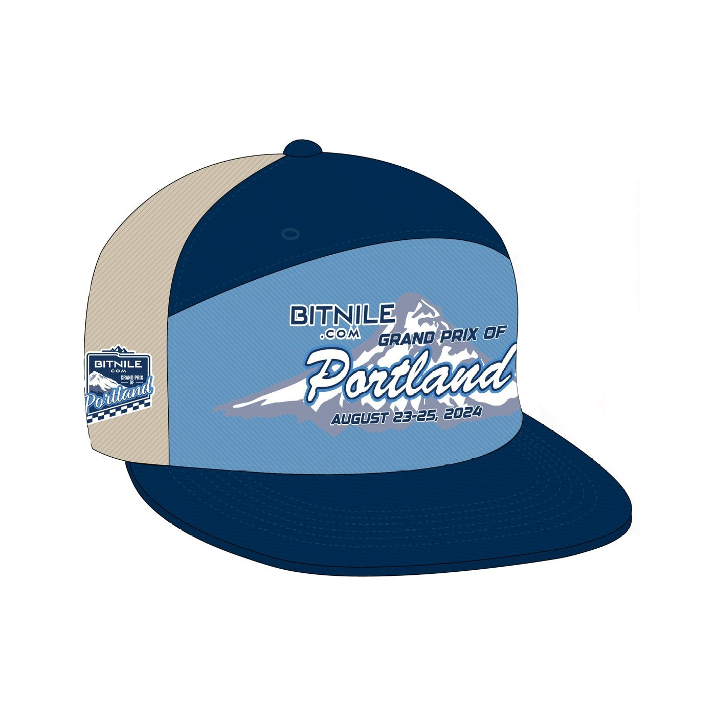 2024 Grand Prix of Portland Flatbill Hat - Navy/Light Blue