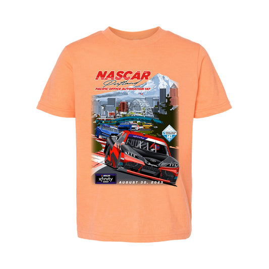 2025 NASCAR Portland Kids Tee - Orange