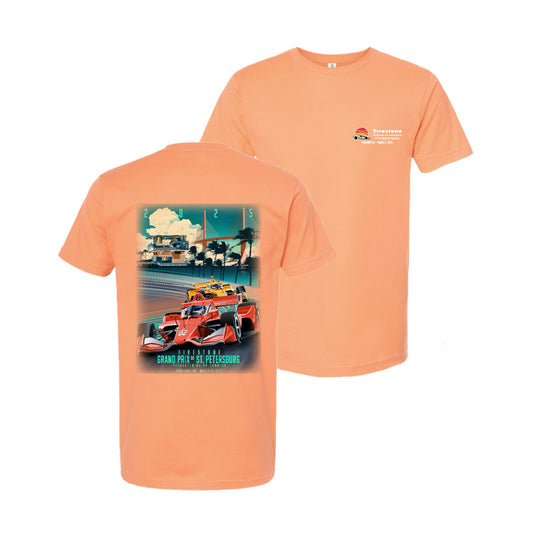 2025 Firestone Grand Prix Event Tee - Cantaloupe