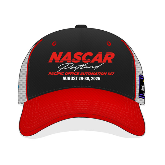 2025 NASCAR Portland Trucker Hat - Black/Red/White