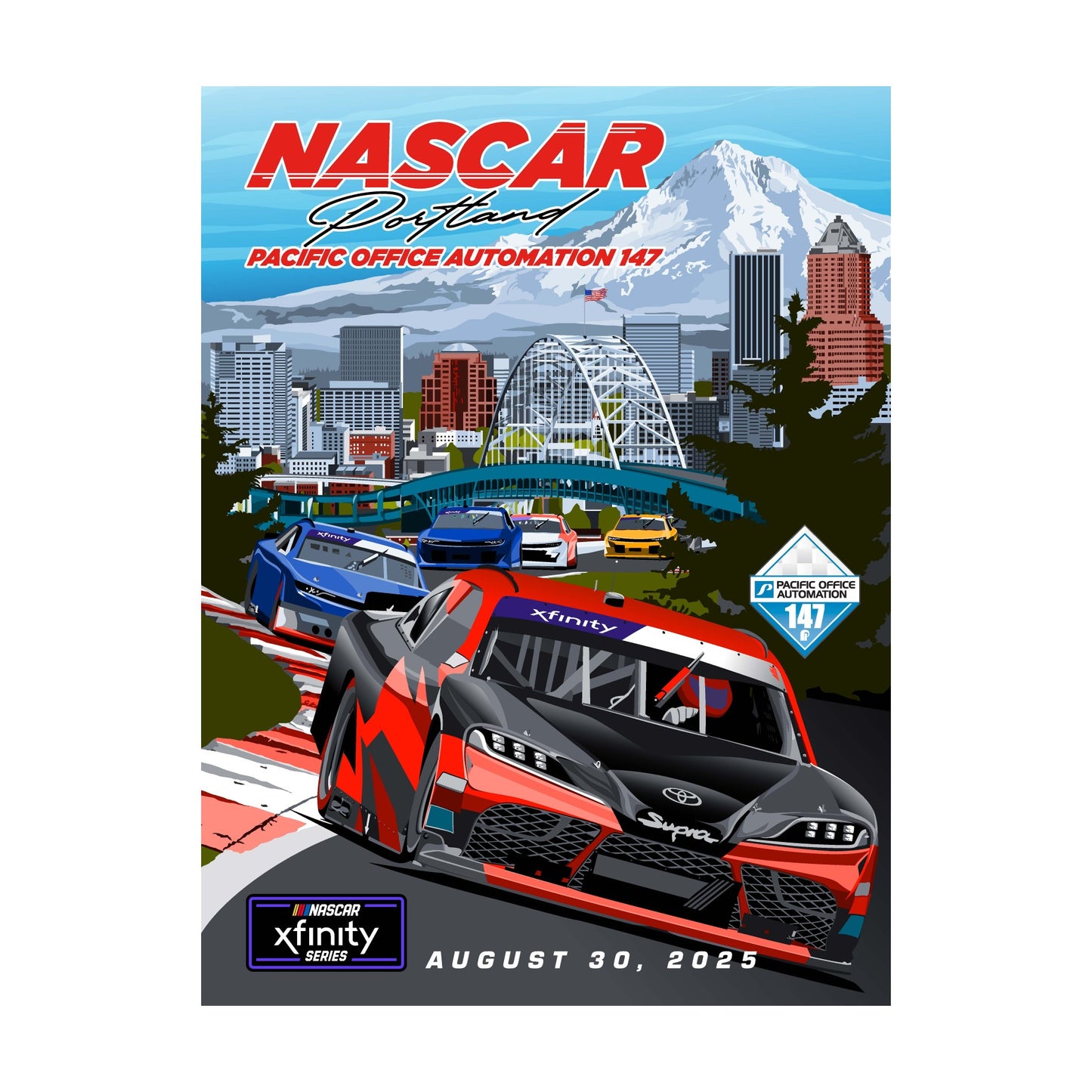2025 Portland NASCAR Event Poster