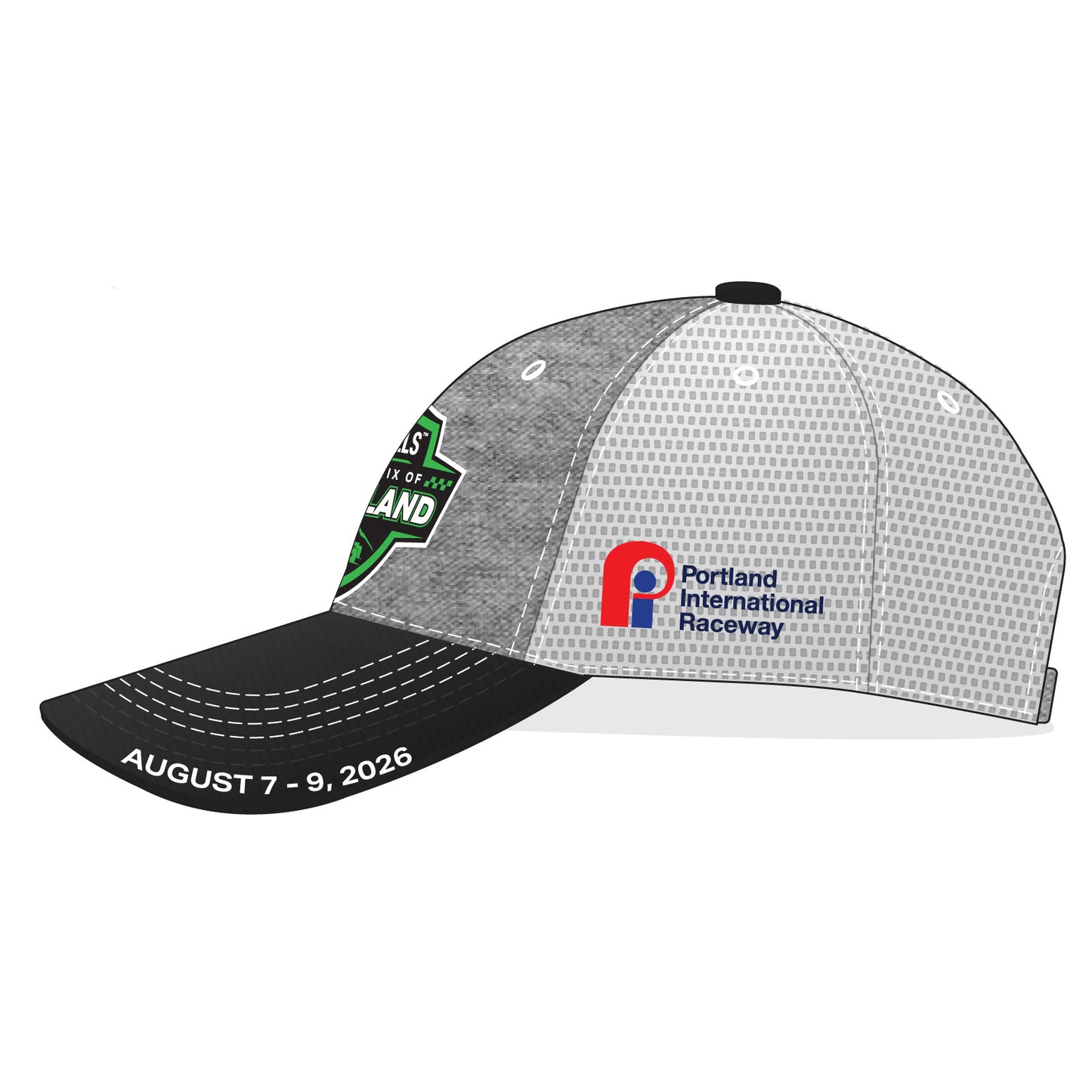 2026 Grand Prix of Portland Trucker Hat - Grey/White/Black