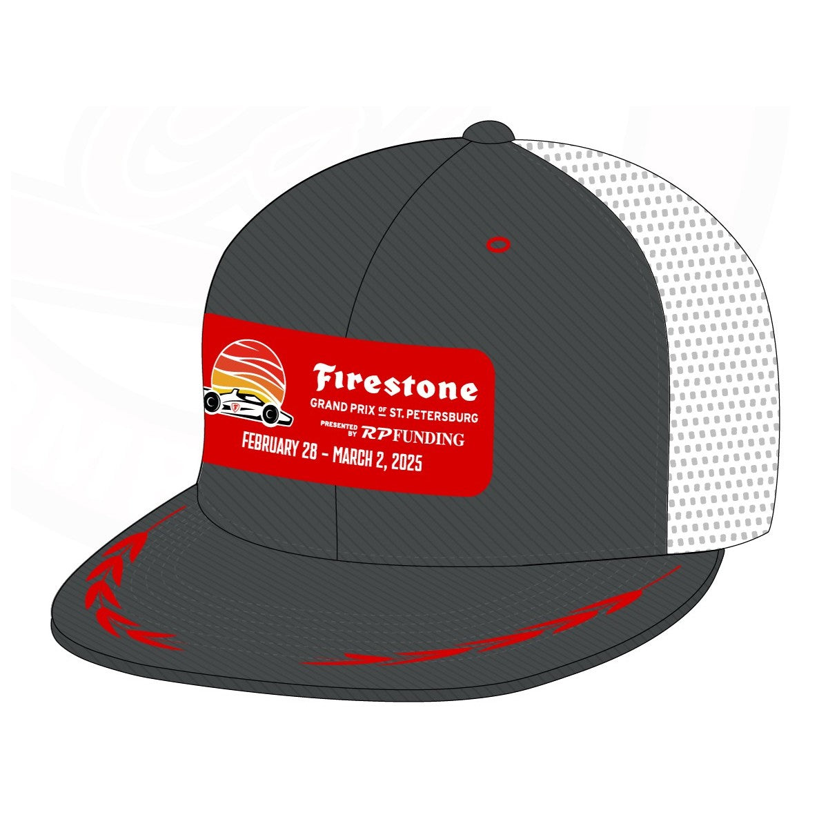 2025 Firestone Grand Prix Flatbill Hat - Charcoal