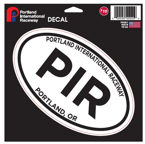 Portland International Raceway Oval Decal