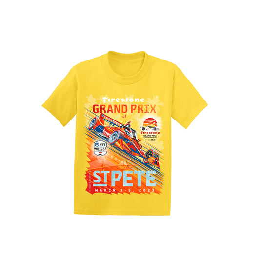 2023 Firestone Grand Prix Youth Tee - Yellow